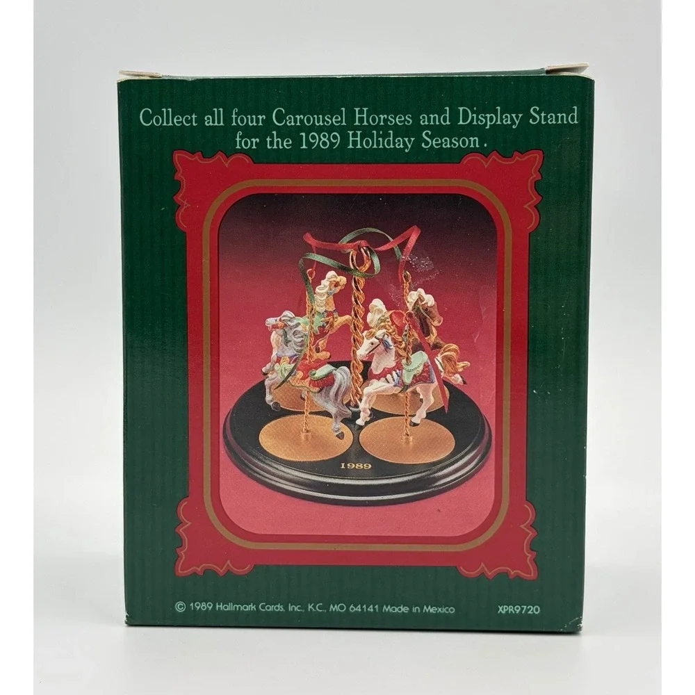 1989 Hallmark Keepsake Ornament Christmas Carousel Horse Star XPR9720 Vintage